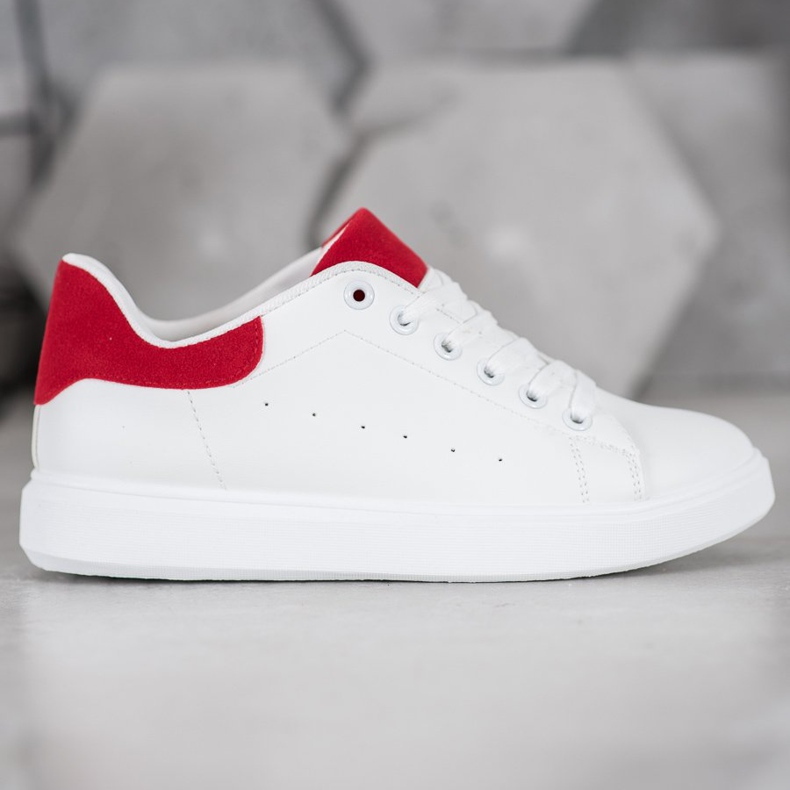 SHELOVET Ležerne sportske cipele bijela crvena 2