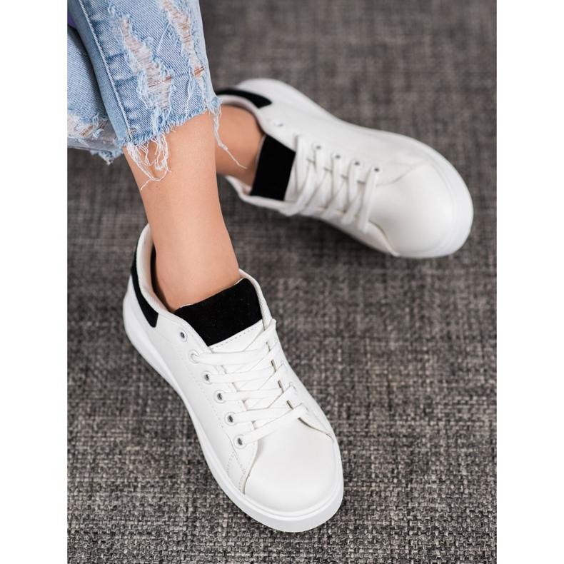 SHELOVET Ležerne sportske cipele bijela crna 1