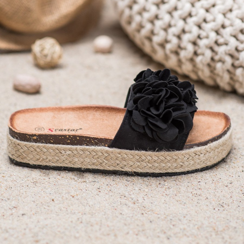 Seastar Modne crne papuče crno 1