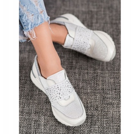 Tenisice koje se navlače s VINCEZA kristalima bijela 2