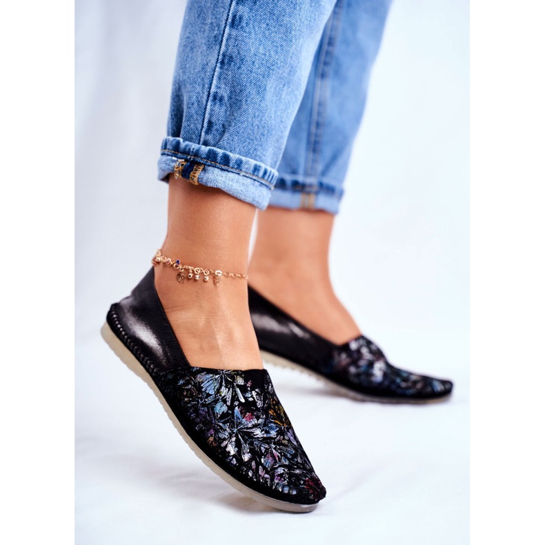 Ženske balerinke Maciejka Koža Crna Crna 01930-70 / 00-0 višebojan 1