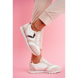 Ženske sportske cipele bijeli i bež rulet bijela smeđa 2