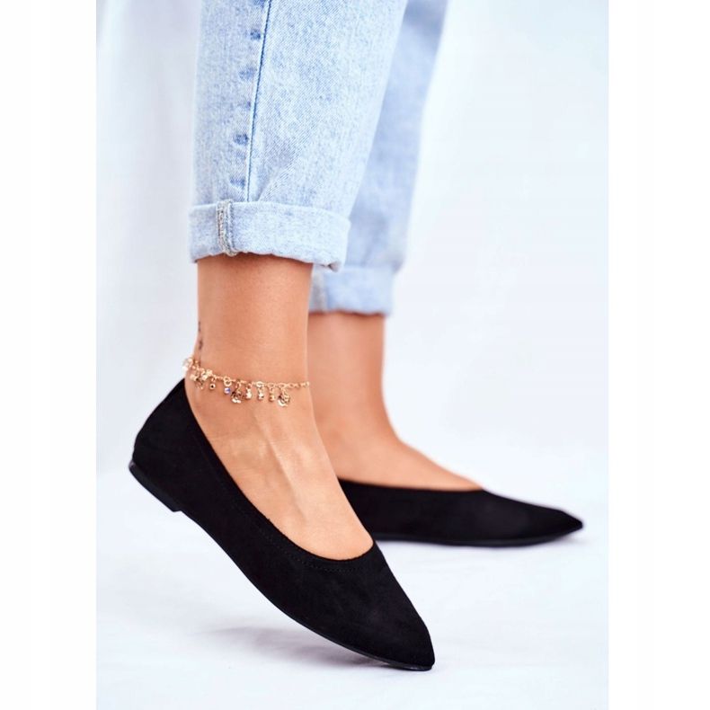 PS1 Ženske balerinke od eko-antilopa Crna Bellissima 1