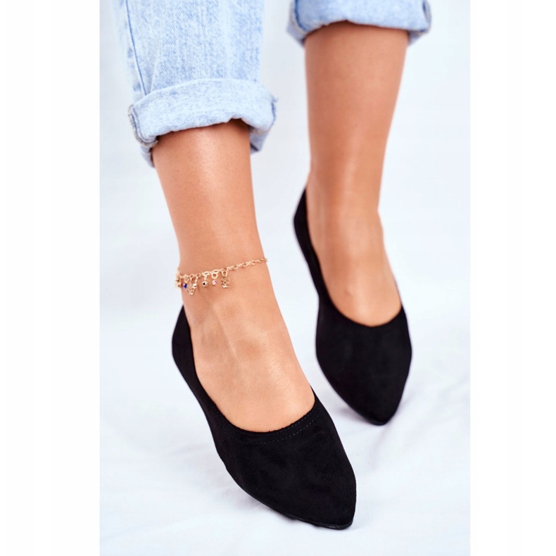 PS1 Ženske balerinke od eko-antilopa Crna Bellissima crno 2