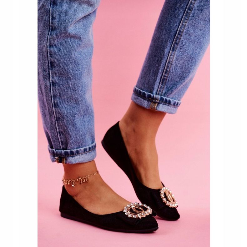 SEA Ženske balerinke od eko-antilopa crne boje Montreal crno 1