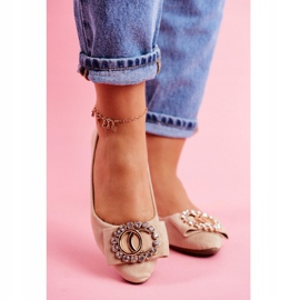 PS1 Ženske balerinke od eko-antilopa u bež boji Montreal 2