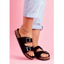 Ženske kabine s crnim stezaljkama crno 1