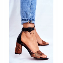 Ženske sandale Maciejka Kožni Narančasti Reptil 04235-18 / 00-5 smeđa crna narančasta 2