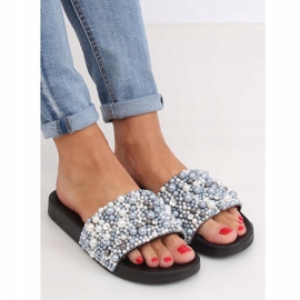 Crne BG66 Crne papuče s biserima crna 1