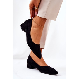 SEA Klasične ženske pumpe Suede Black Rheya crno 2