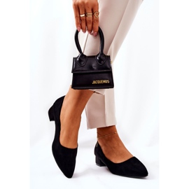 SEA Klasične ženske pumpe Suede Black Rheya crno 1