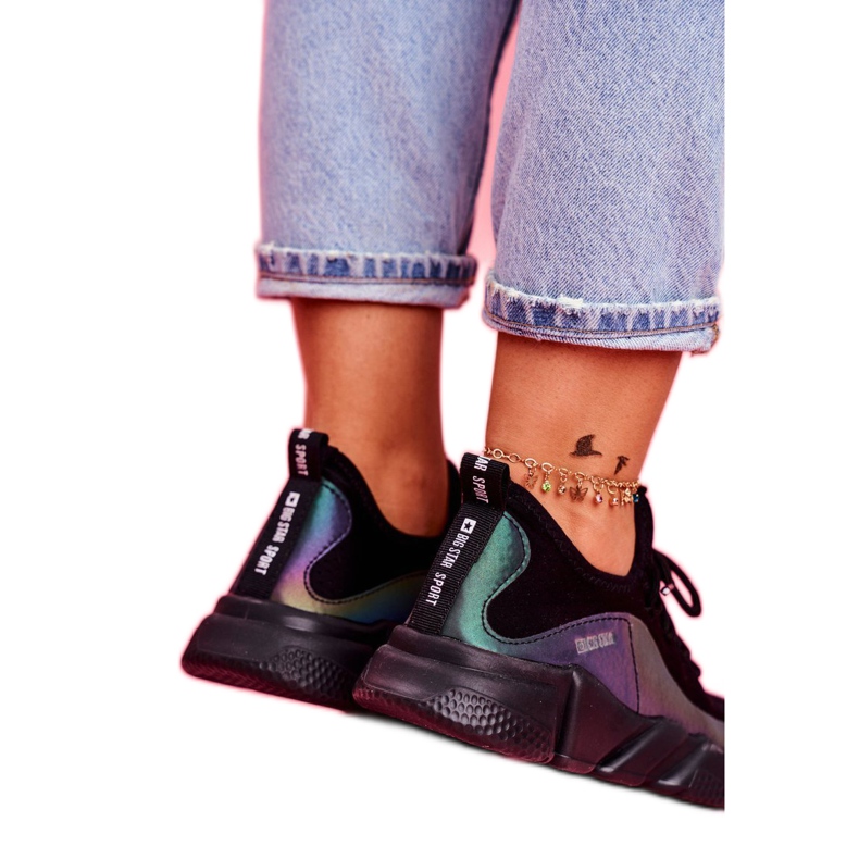 Ženske sportske cipele Big Star Black FF274A053 crna višebojan 4