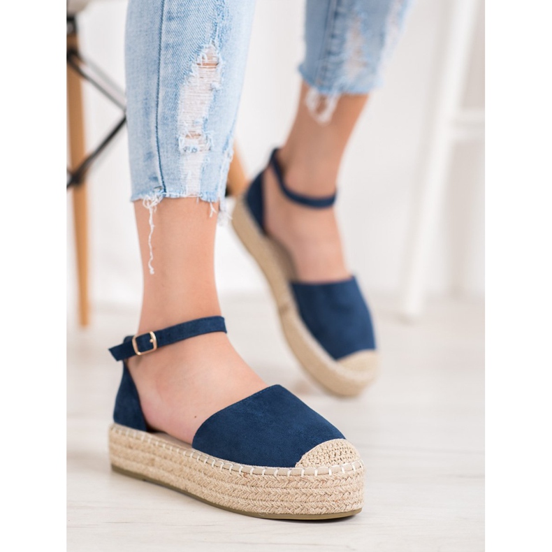 Seastar Tamnoplave espadrile na platformi plava 1