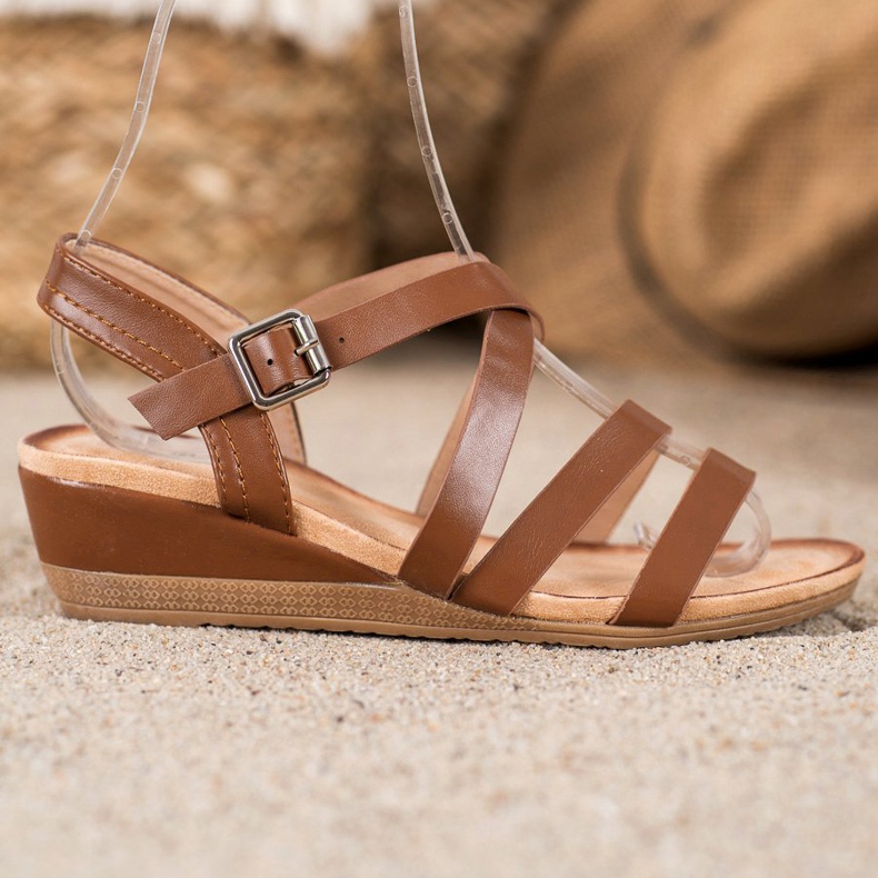 Mannika Ležerne cipele na klin smeđa 1