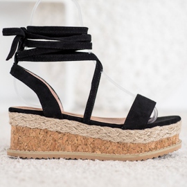 Seastar Privezane sandale od antilopa crno 2