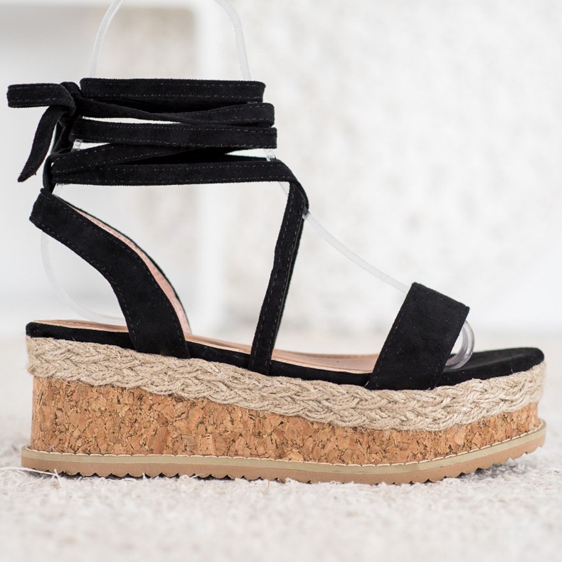 Seastar Privezane sandale od antilopa crna 2