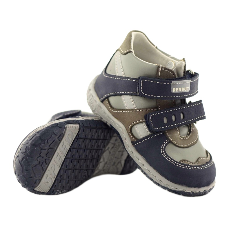 Kožne čizme Ren But 1363 tamnoplave mornarsko plava siva 4