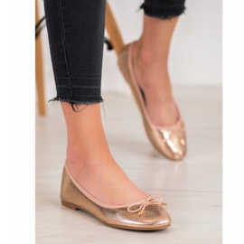 Seastar Balerine od eko kože zlatni 1