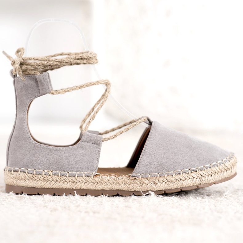 Seastar Espadrile od antilopa s vezom siva 2