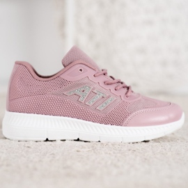 SHELOVET Udobne cipele s mrežom ružičasta 2