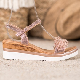 Mannika Elegantni klinovi s ukrasima ružičasta 2