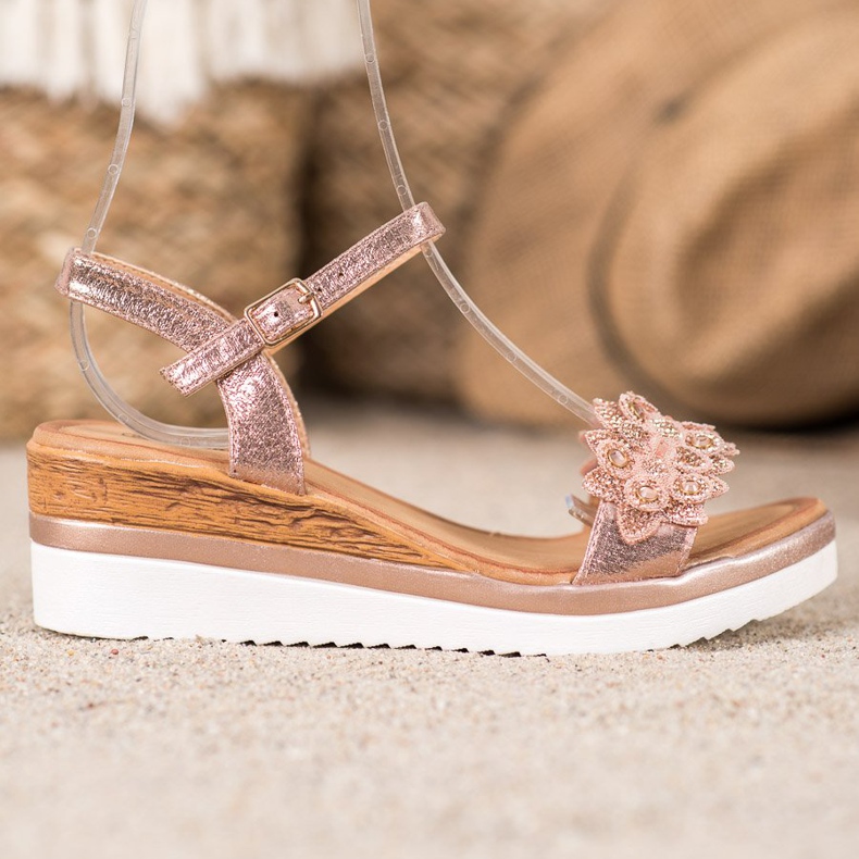 Mannika Elegantni klinovi s ukrasima ružičasta 2