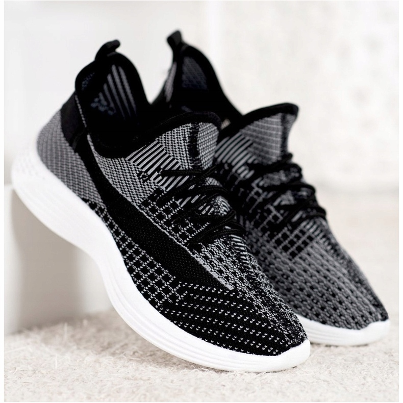 MCKEYLOR cipele od tekstila bijela crna 2