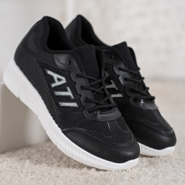 SHELOVET Udobne cipele s mrežom crno 2