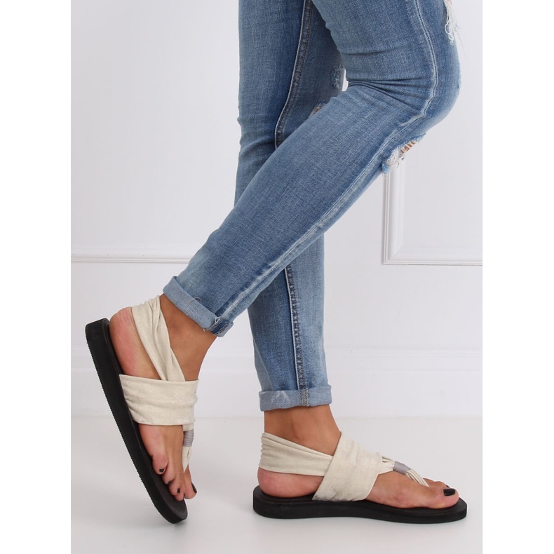 Sandale, pamuk, bež DD82P Bež 2