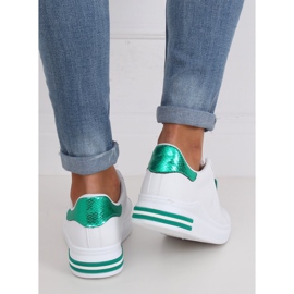 Bijele ženske sportske cipele NB320P-5 BIJELE / ZELENE bijela 1