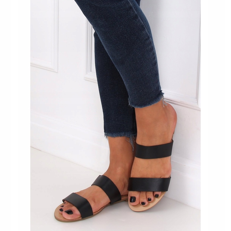 Crne ravne papuče S060074 Crne crna 1