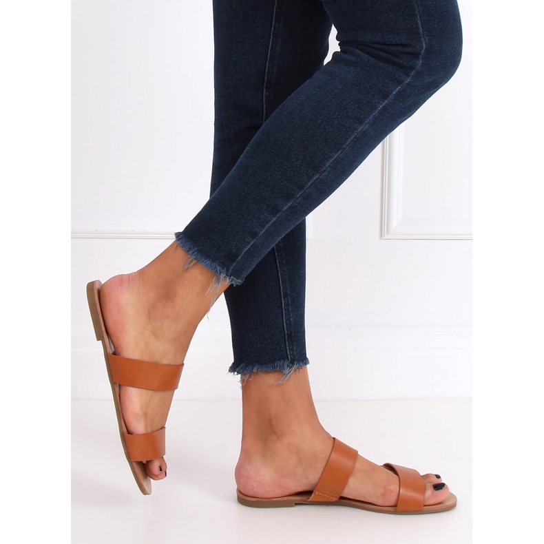 Jednostavne devine papuče S060074 Camel smeđa 1