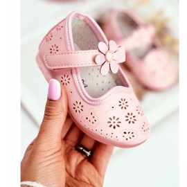 Apawwa Dječje balerinke na čičak cvijetu Pink Flored ružičasta 1