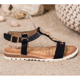 Evento Crne sandale s ukrasima crno 2