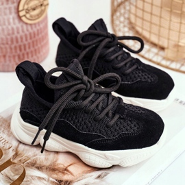 Apawwa Dječje sportske cipele na vezanje Black Volema crno 2