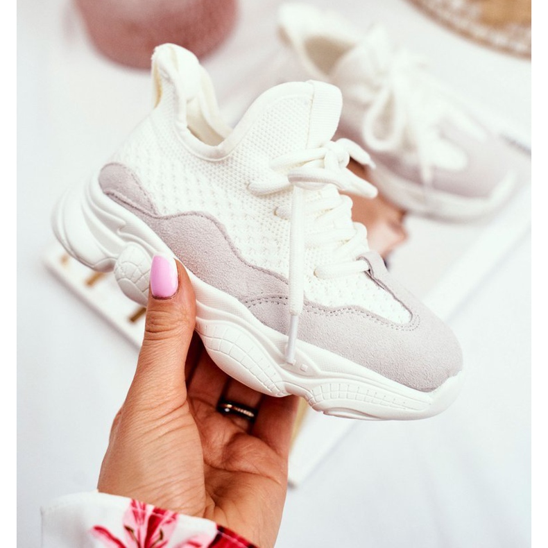 Christmas Fish Dječje sportske cipele na vezanje od antilopa Bijela Volema 1