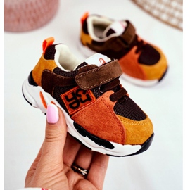 Apawwa Sportske dječje cipele s čičak smeđom Jonabom smeđa narančasta višebojan žuta boja 2