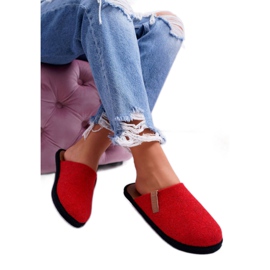 Ženske kućne papuče Big Star Red D267865A smeđa crvena 1