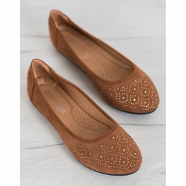 Diamantique Klasična balerina s kristalima smeđa 1