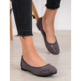 Diamantique Klasična balerina s kristalima siva 1