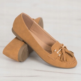 Nio Nio Elegantne mokasine s resama smeđa 1