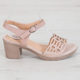 Kylie Udobne sandale na debelom stupu smeđa 2