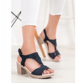 SHELOVET Udobne sandale na čičak plava 1