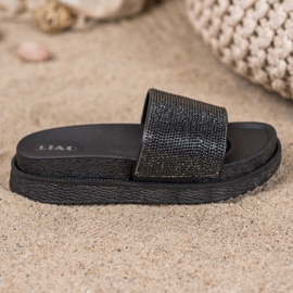 SHELOVET Papuče na visokoj platformi crna 2