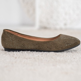 Diamantique Balerine od antilopa s kristalima zelena 2