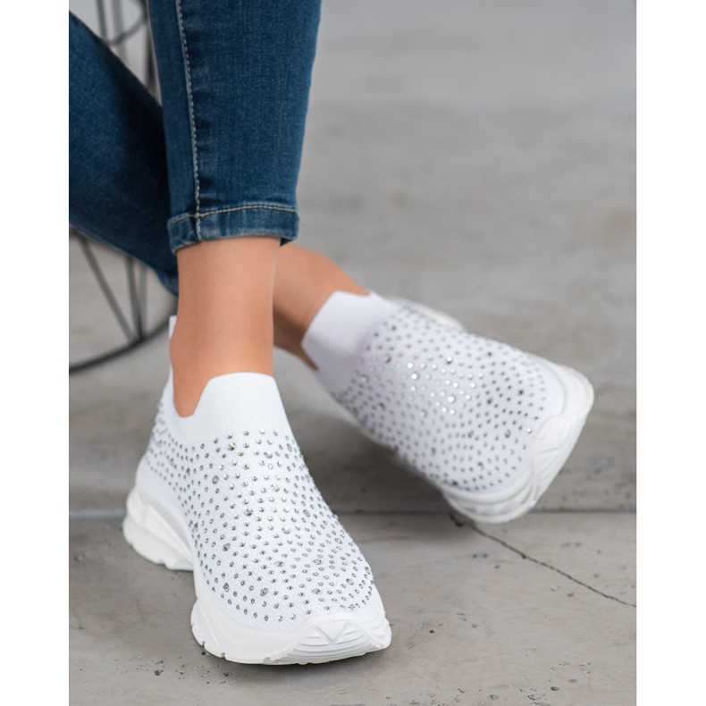 Renda Bijele tenisice s kristalima bijela 1