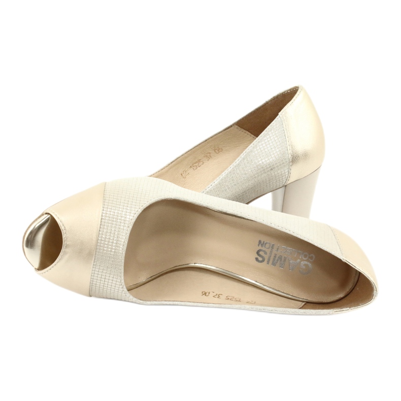 Šatlovi s otvorenim prstima Gamis 1525 bež zlatna 4