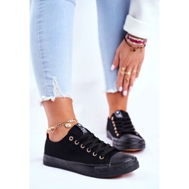 NEWS Ženske tenisice niskog materijala Crna Ecoma 1