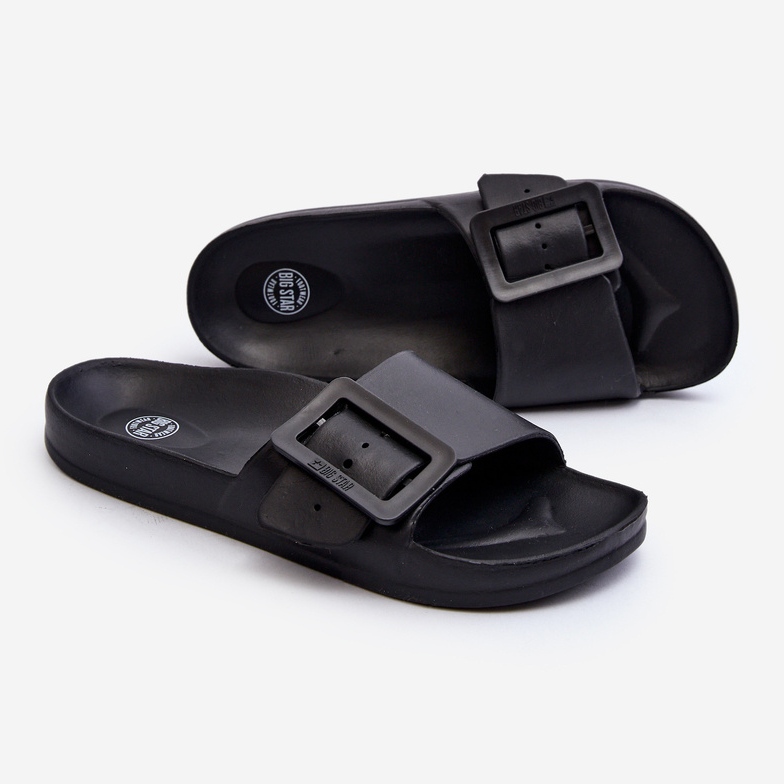 Ženske papuče Big Star s kopčom crne FF274A389 crna 2