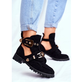 Lu Boo Crne antilop izrezane cipele Rock Girl crna 2